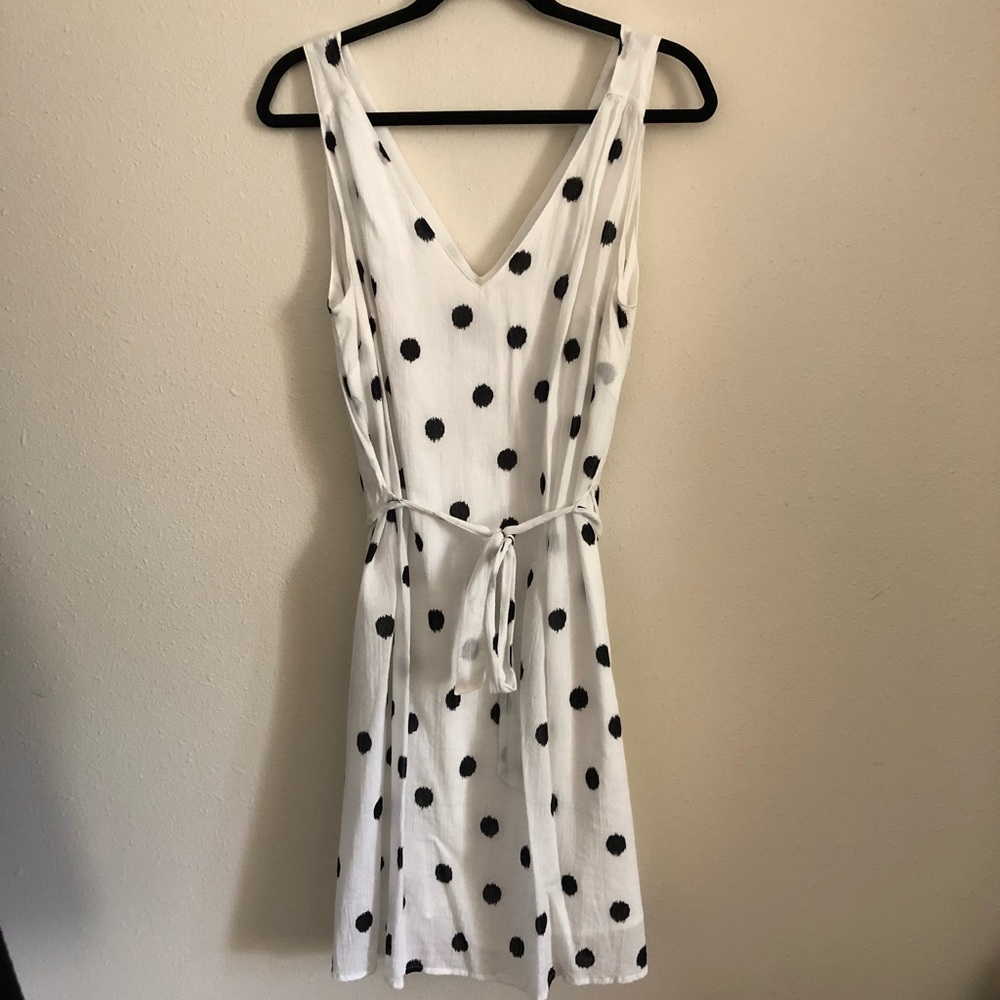 V-Neck Polka Dot Dress